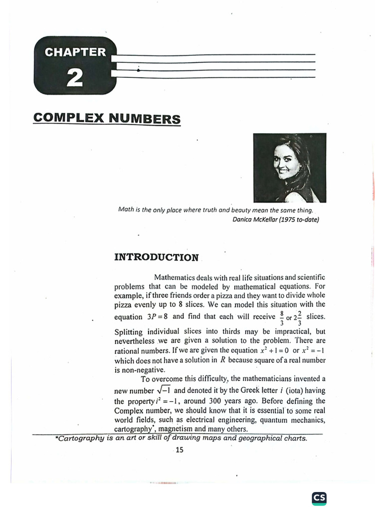 Complex Numbers Pdf