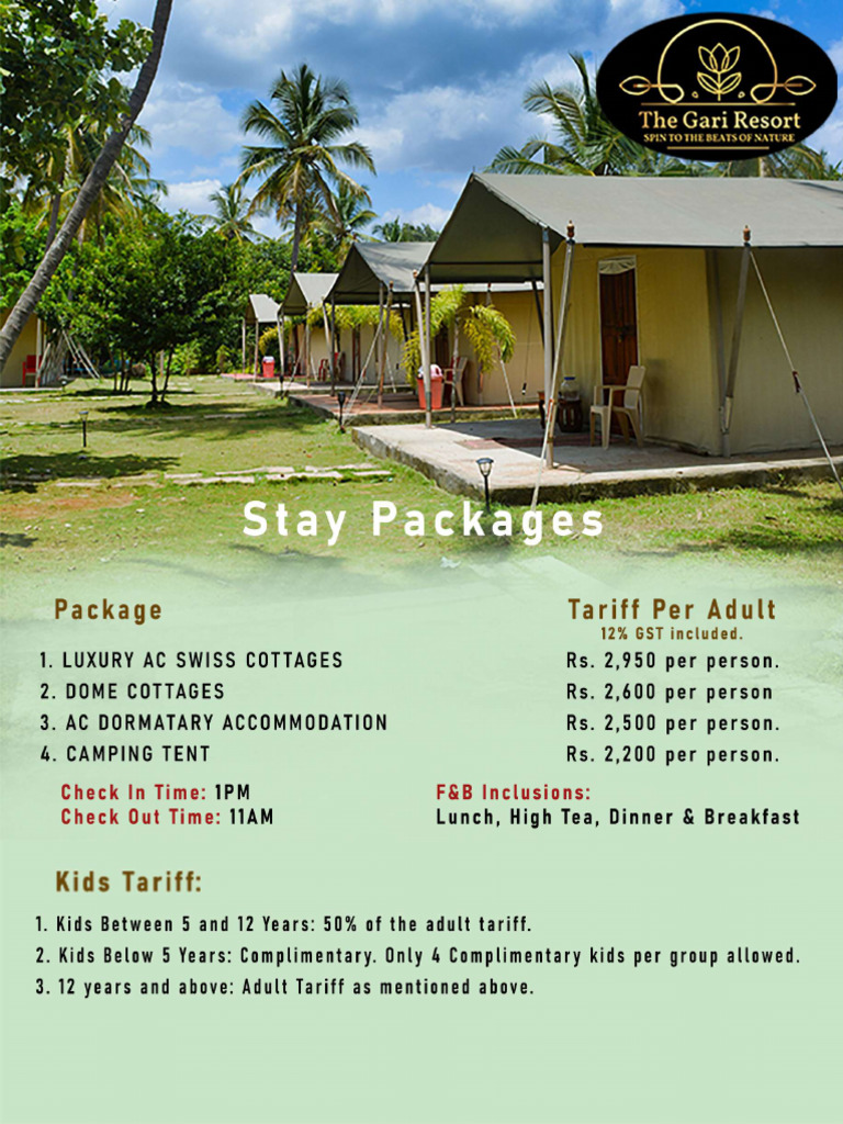 Stay Packages Bidadi | PDF