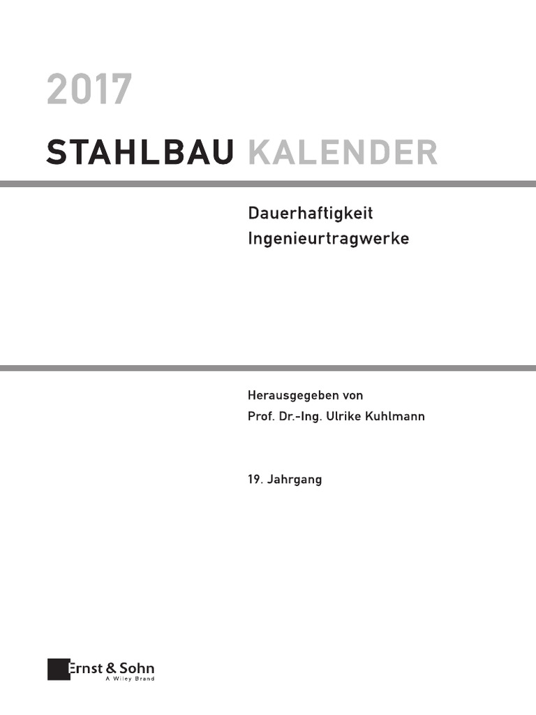Stahlbau Kalender 2017 - 1 | PDF