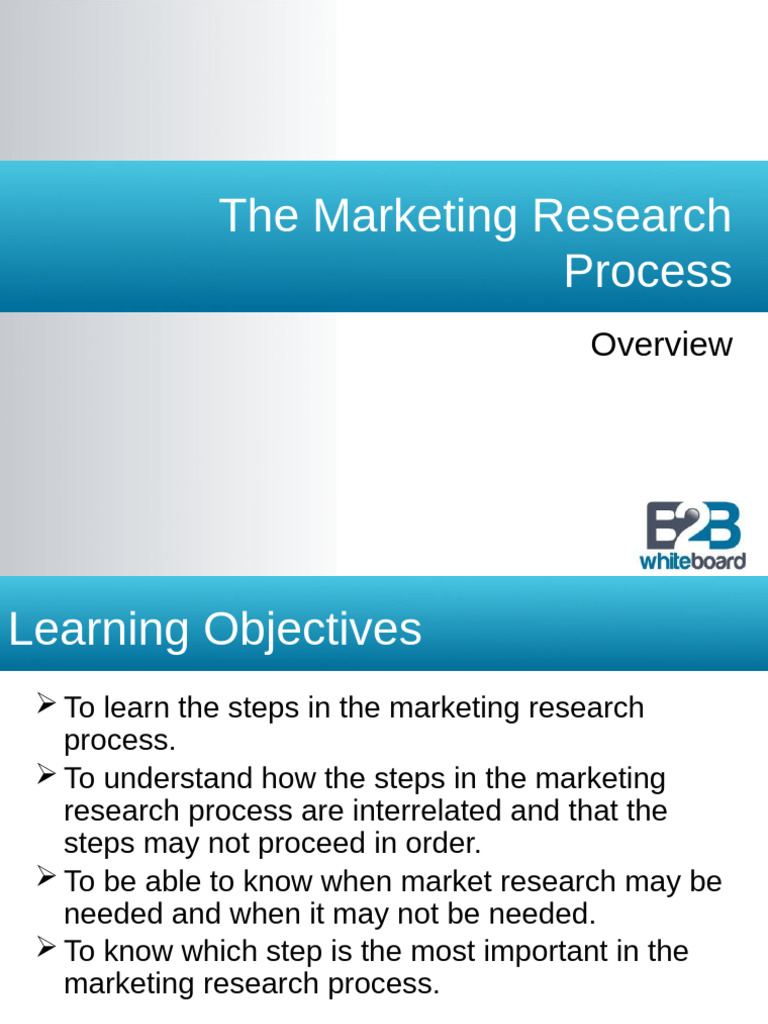Marketing Research Process Steps Explained | PDF | Sampling (Statistics ...