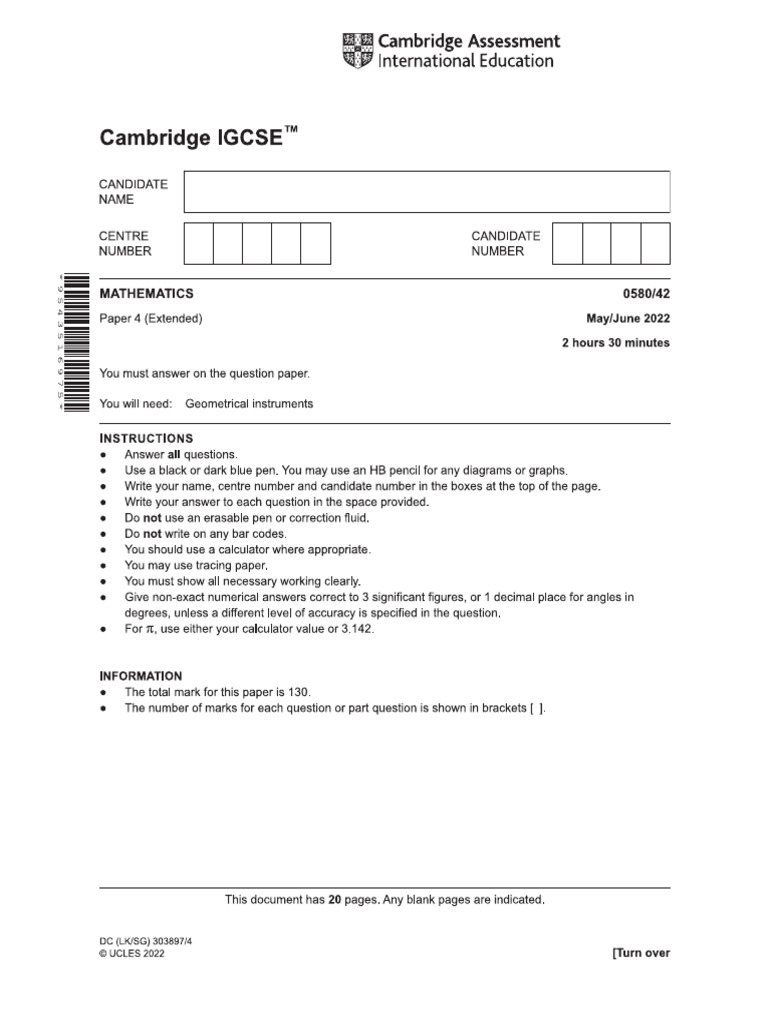 Maths Past Papers Combined | PDF
