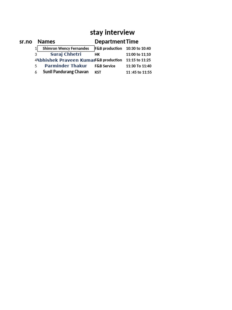 Stay interview today pdf