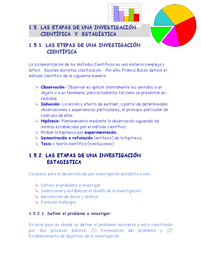 1.5. Las Etapas De Una Investigación Científica Y