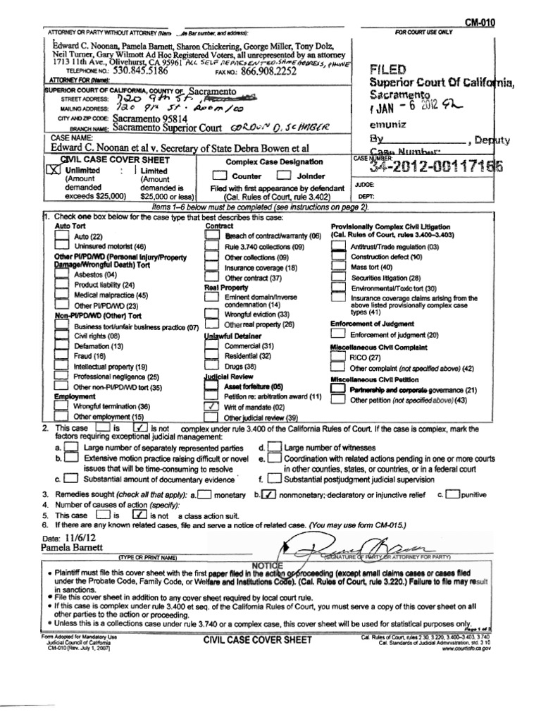 California Writ To Keep Obama Off Ballot, Stop Fund Raising | PDF | Law ...