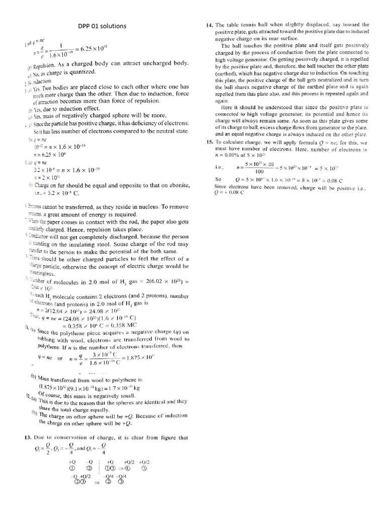 DPP 01 Solutions - 240618 - 175200 | PDF
