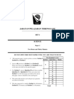 Jabatan Pelajaran Terengganu Science Form 4 Paper 2 Year End