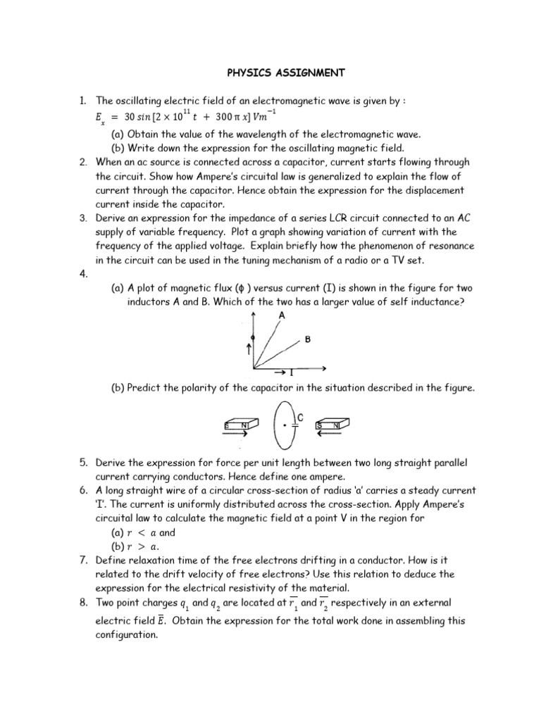 Electromagnetic Wave and Circuit Analysis | PDF | Physics | Metrology
