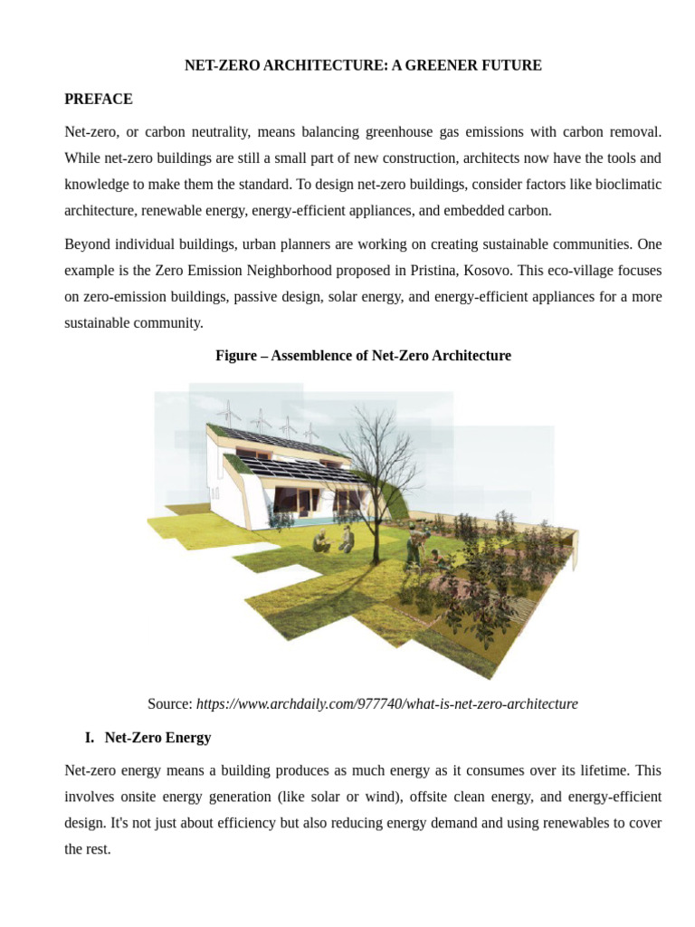 Net-Zero Architecture for Sustainable Living | PDF | Fossil Fuels ...