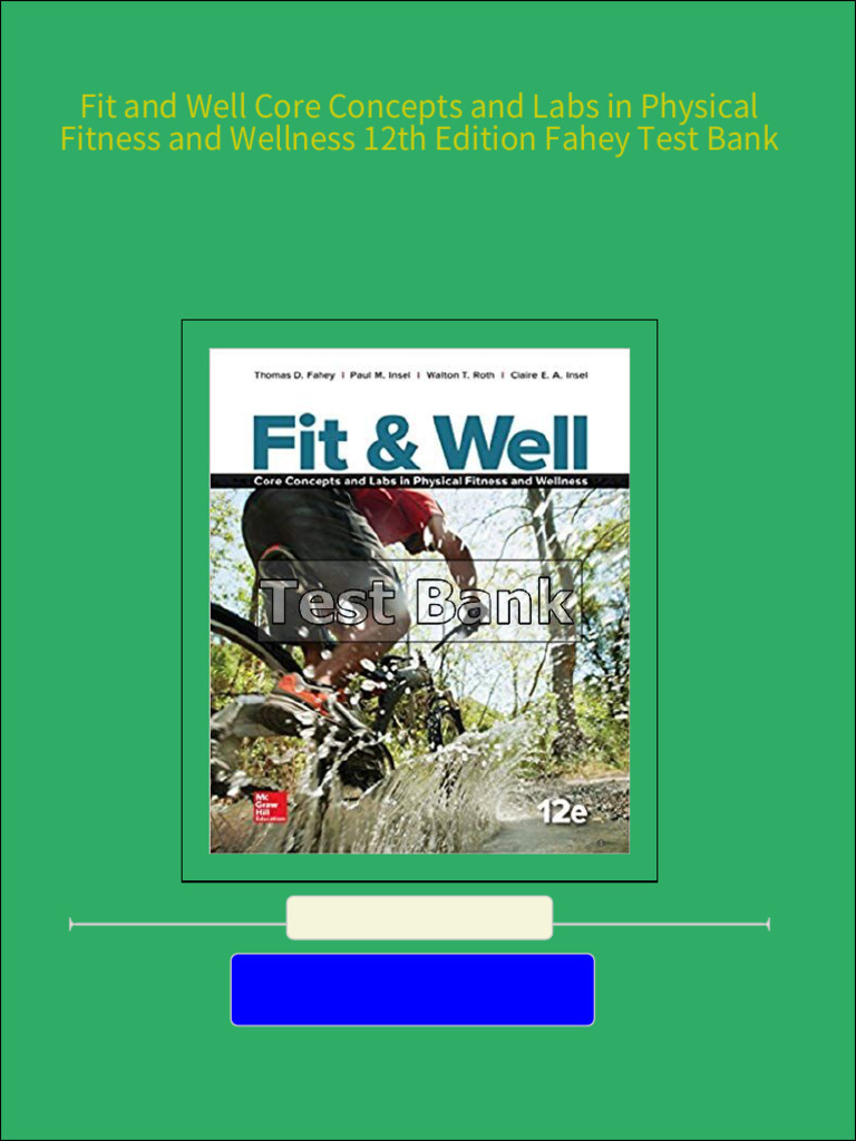Fit and Well Core Concepts and Labs in Physical Fitness and Wellness