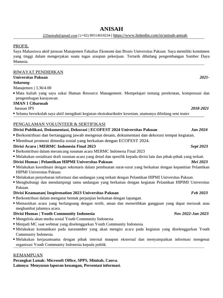 Template CV ATS | PDF