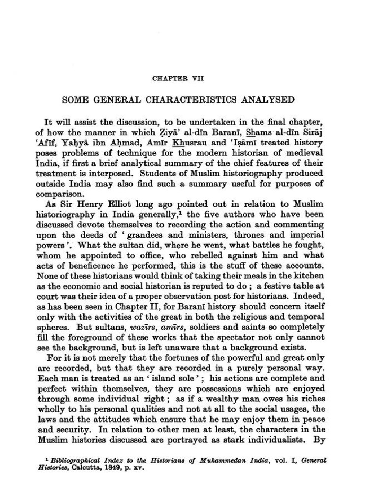 Some General Characteristics Analysed | PDF