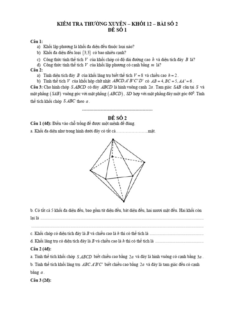 Đề KKTX lần 2-Khối 12 | PDF