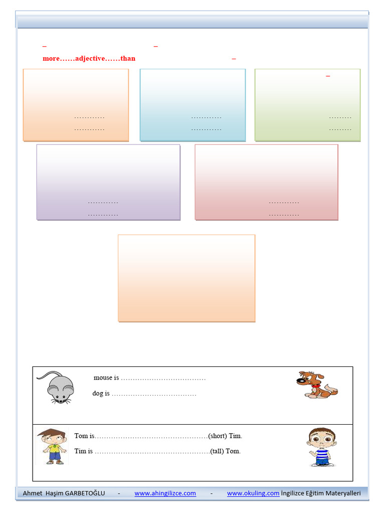 Comparative Worksheet | PDF | Human Voice | Languages