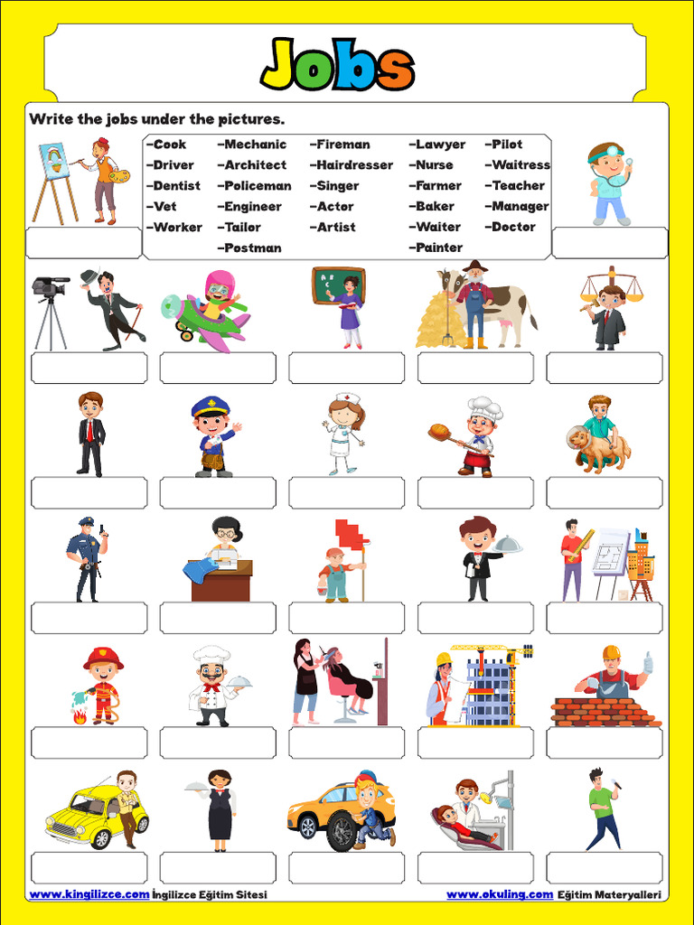 Jobs Matching Worksheet | PDF