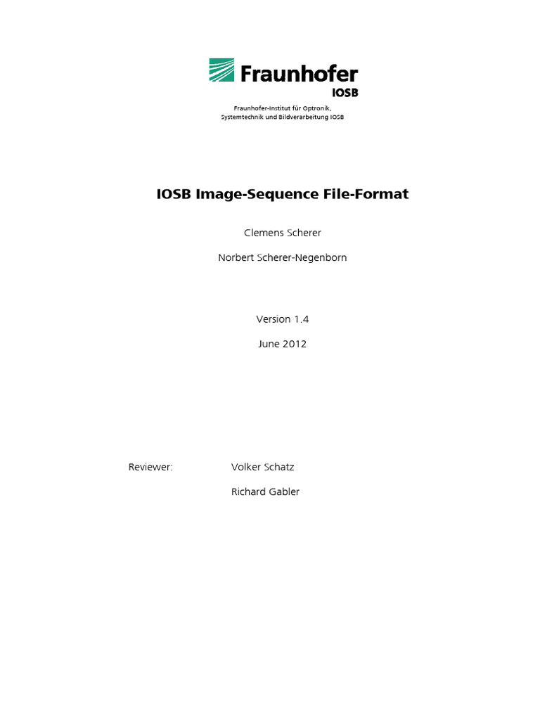 Iosb image sequence file format clemens scherer norbert scherer