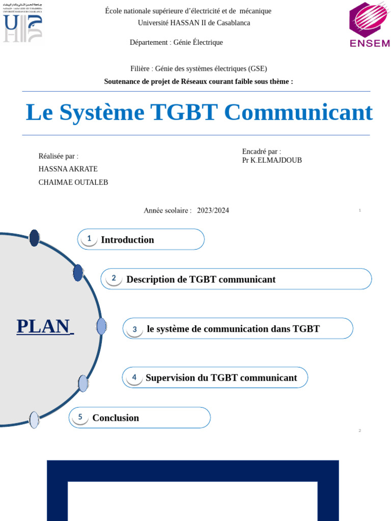 Système TGBT Communicant en Génie Électrique | PDF | Interaction humain ...