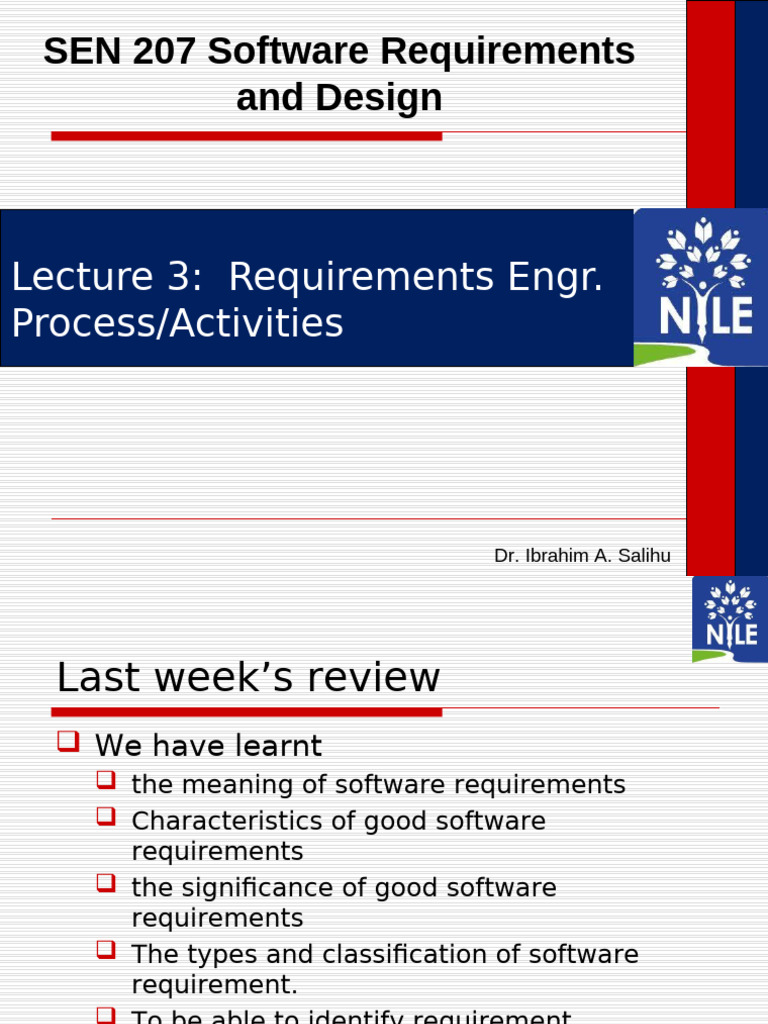 Lecture 3 Requirements Engineering Activity Pdf
