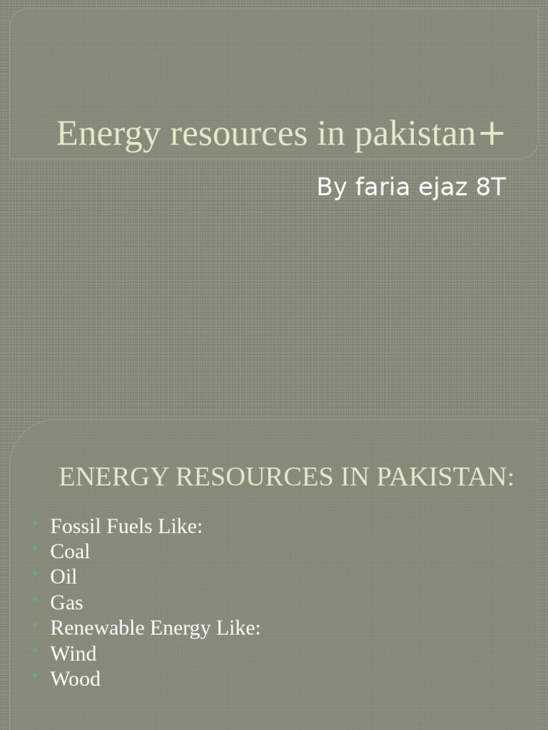 Renewable Energy in Pakistan | PDF