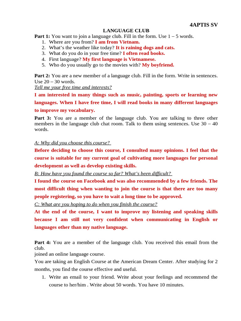 Language Club Activities and Insights | PDF | English Language | Human ...