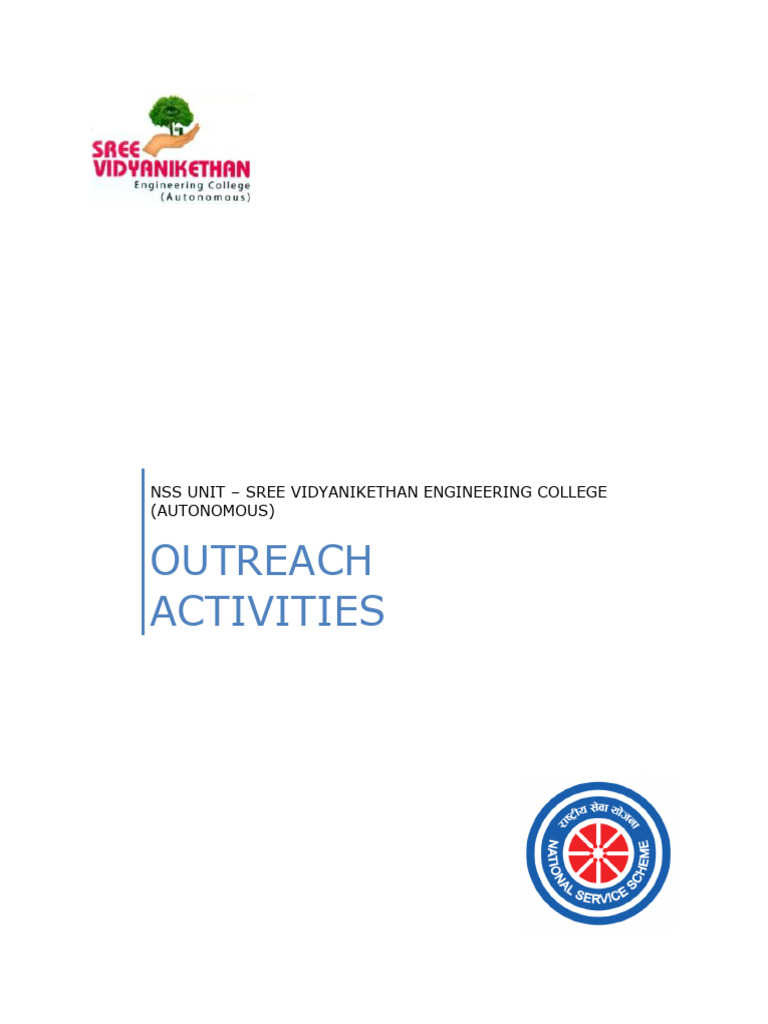 Outreach Activities Pdf Wellness
