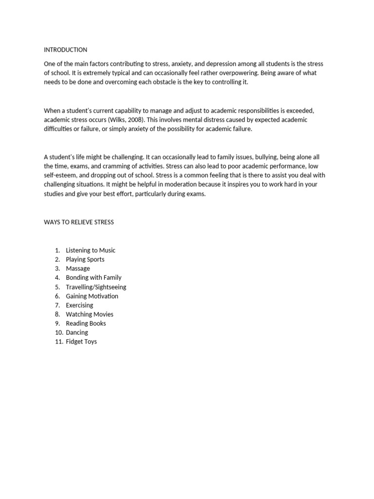 Effective Stress Relief for Students | PDF