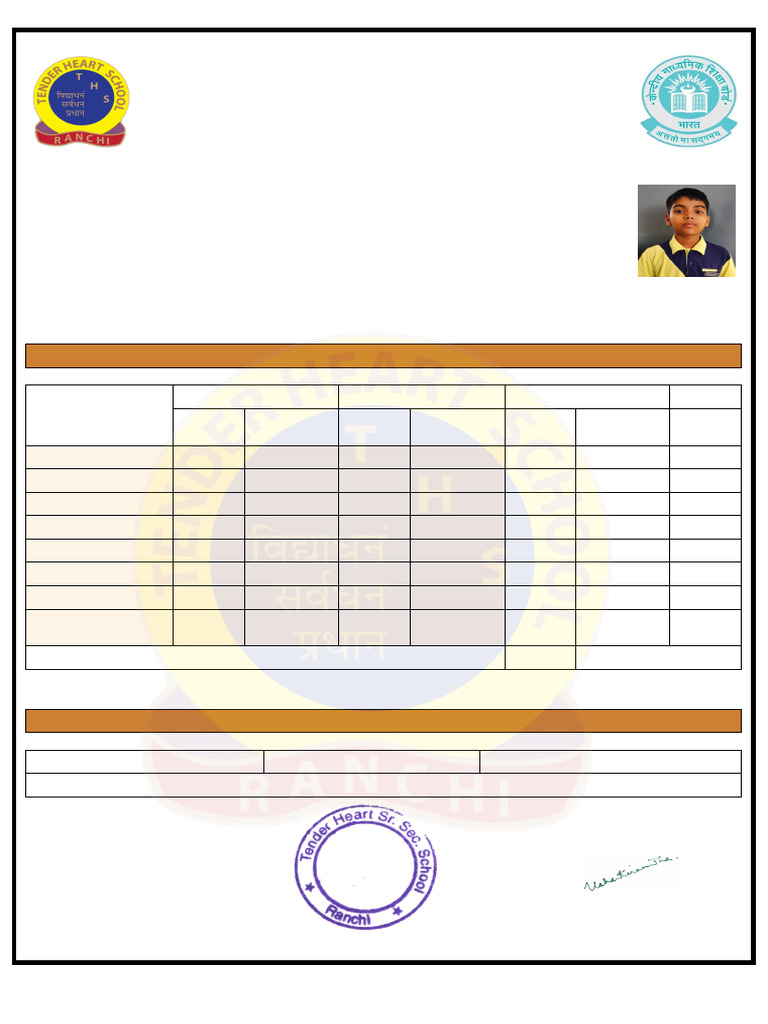First Terminal Report Card 2024-25 | PDF | Student Assessment And ...