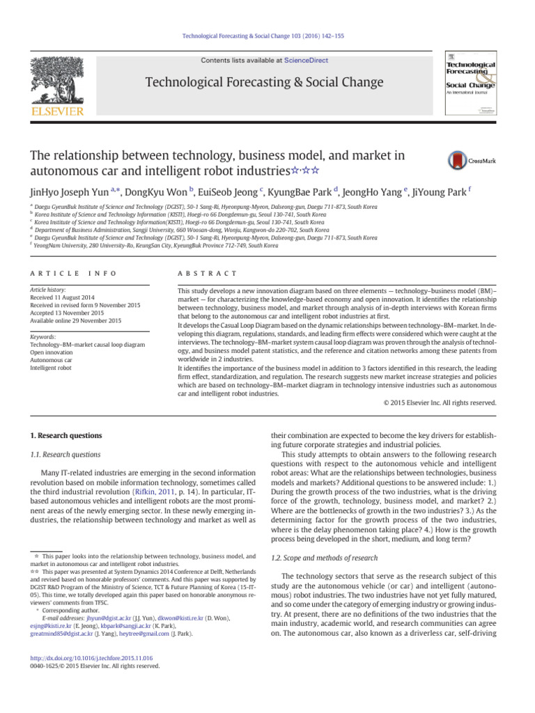The Relationship Between Technology, Business Model, and Market in ...