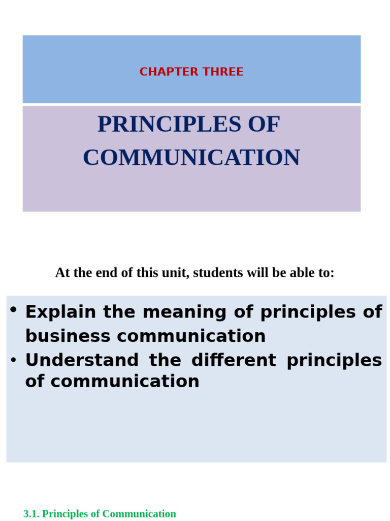 Principles of Effective Business Communication | PDF | Communication | Word
