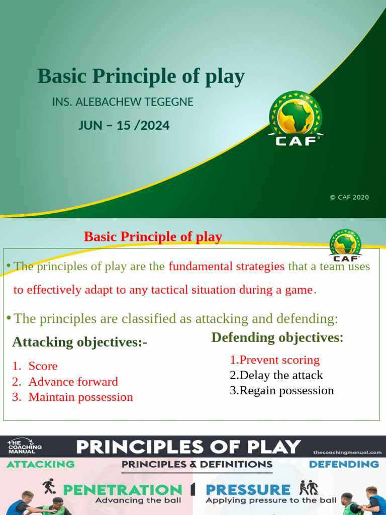 principle of play 2 | PDF | Forward (Association Football) | Football Codes