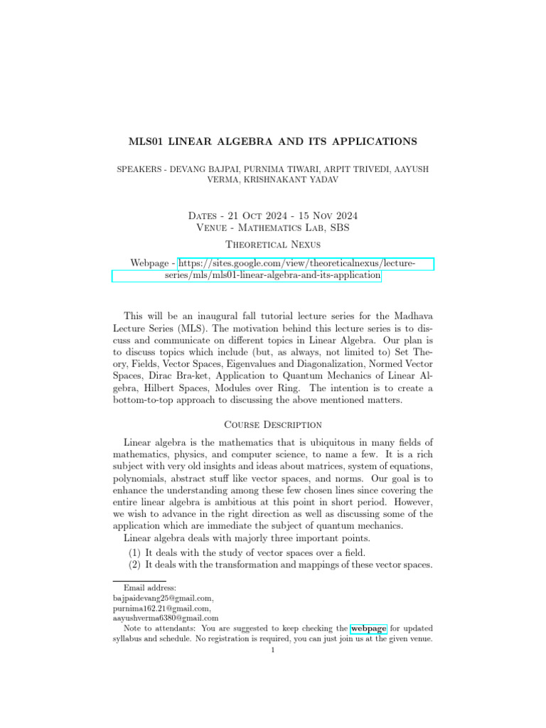 Mls01 2 pdf linear algebra vector space
