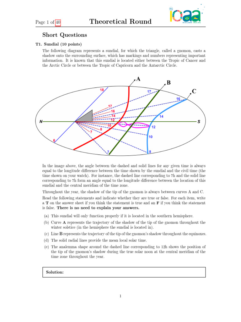 IOAA 2024 Problems and Solutions | PDF | Orbit | Cosmic Microwave ...