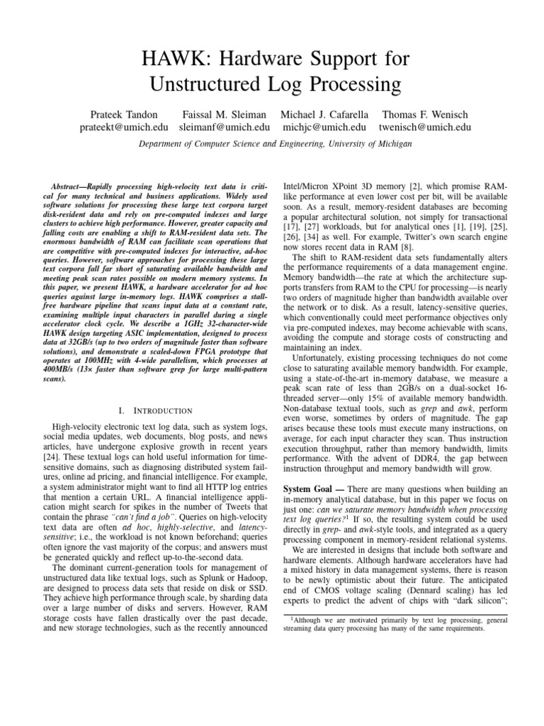 Hawk Icde16 | PDF | Automata Theory | Database Index