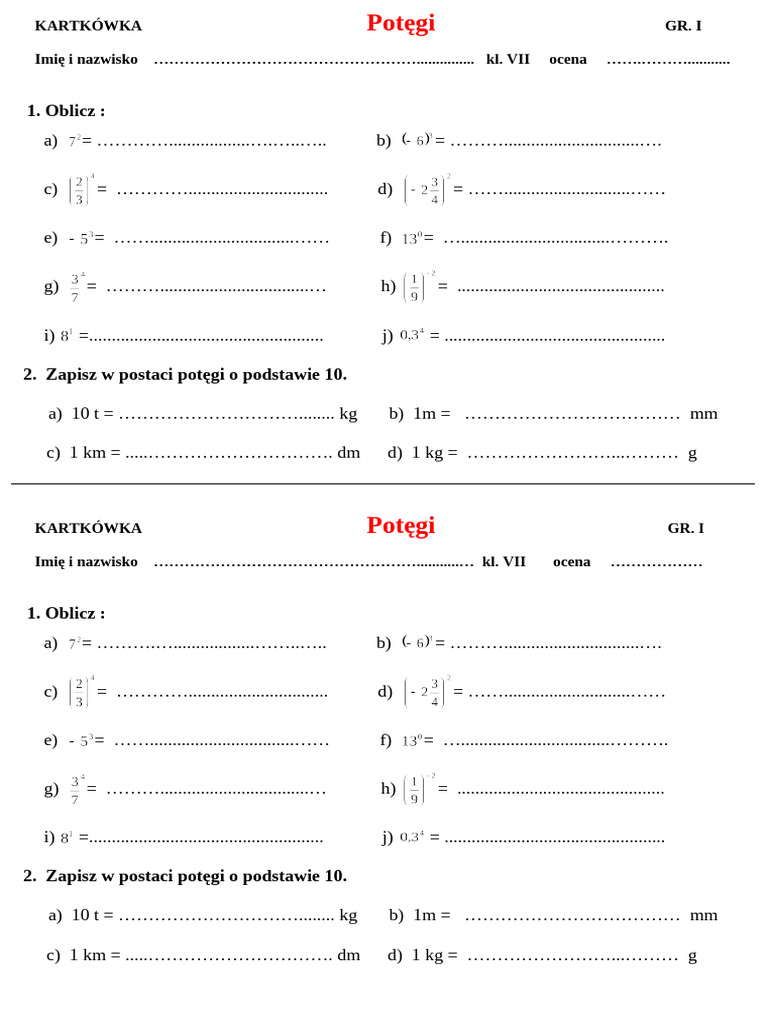 Pot ga i pierwiastek pdf