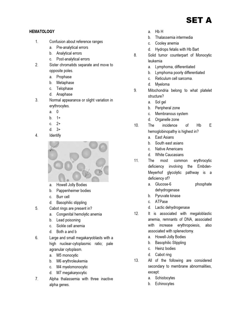 Hematology Reference Ranges and Errors | PDF | Anemia | Coagulation