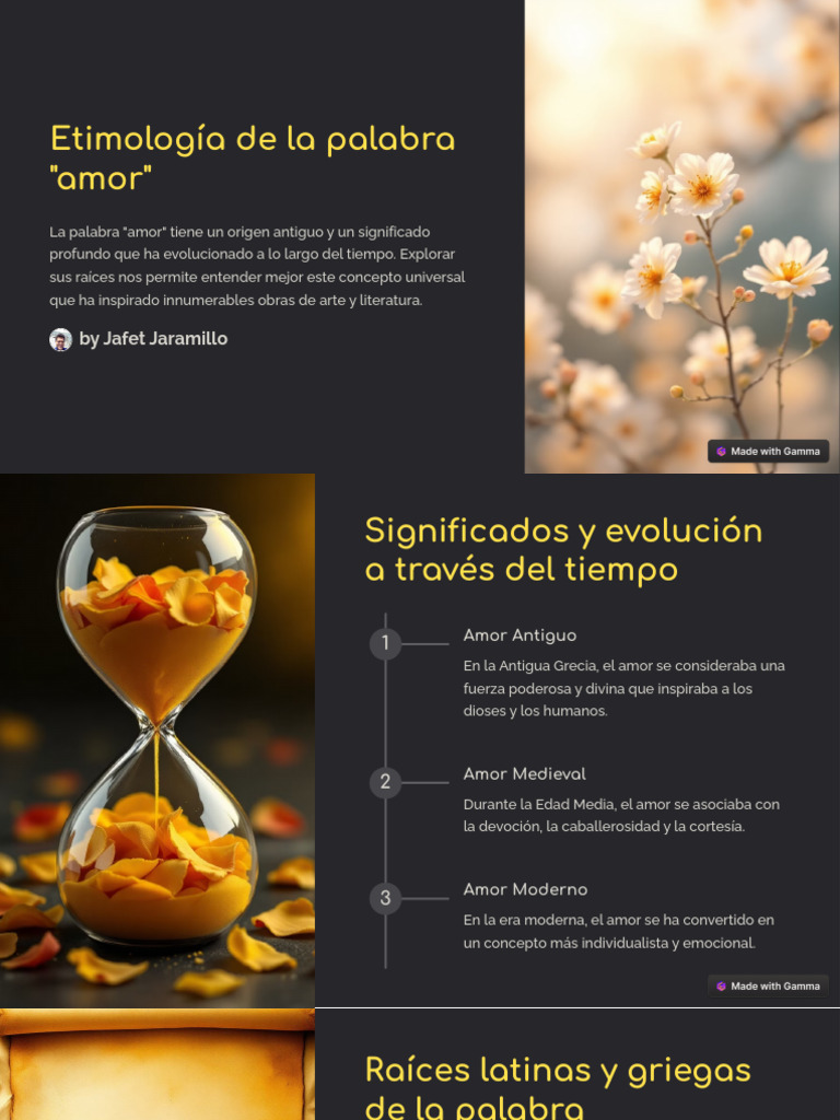 Etimologia de La Palabra Amor | PDF | Amor | Educación en artes liberales