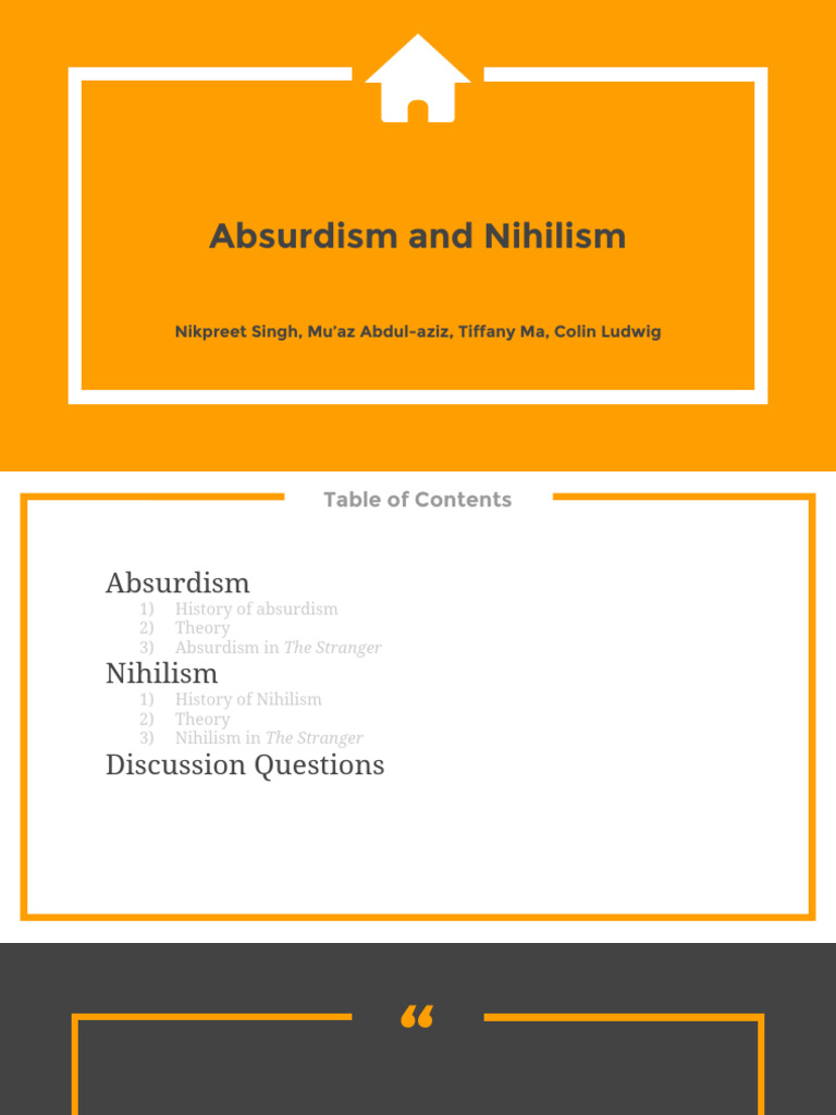 Absurdism vs. Nihilism in Camus' Works | PDF | Nihilism | Albert Camus