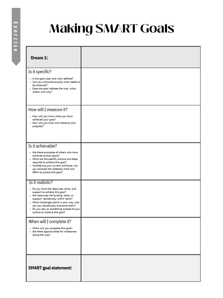 13 Making Your Goals SMART | PDF | Goal | Cognition