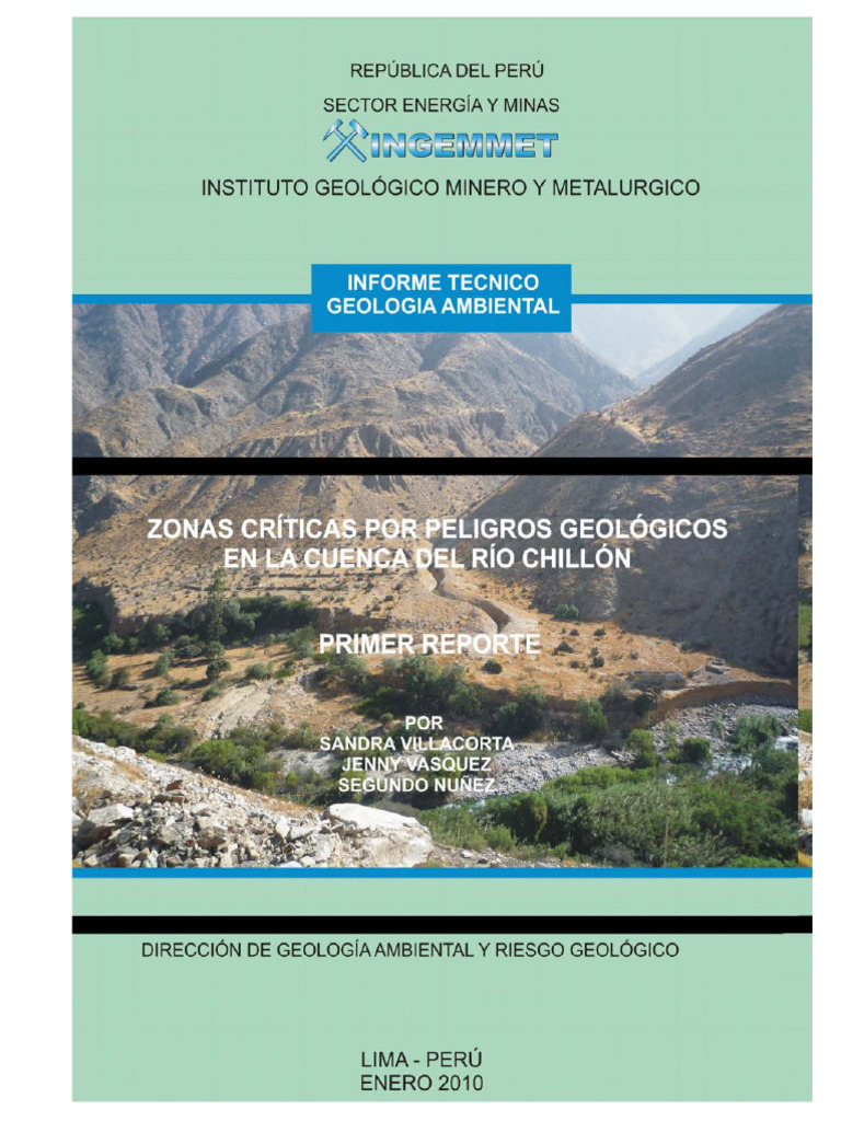 A6539-Zonas Críticas Peligros Geológicos Río Chillón | PDF | Erosión | Río