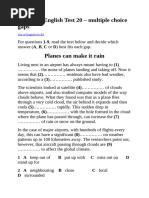 Tracktest B1 English Practice Test | PDF | Fear