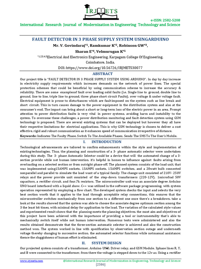 fin_irjmets1665252590 | PDF | Rectifier | Arduino