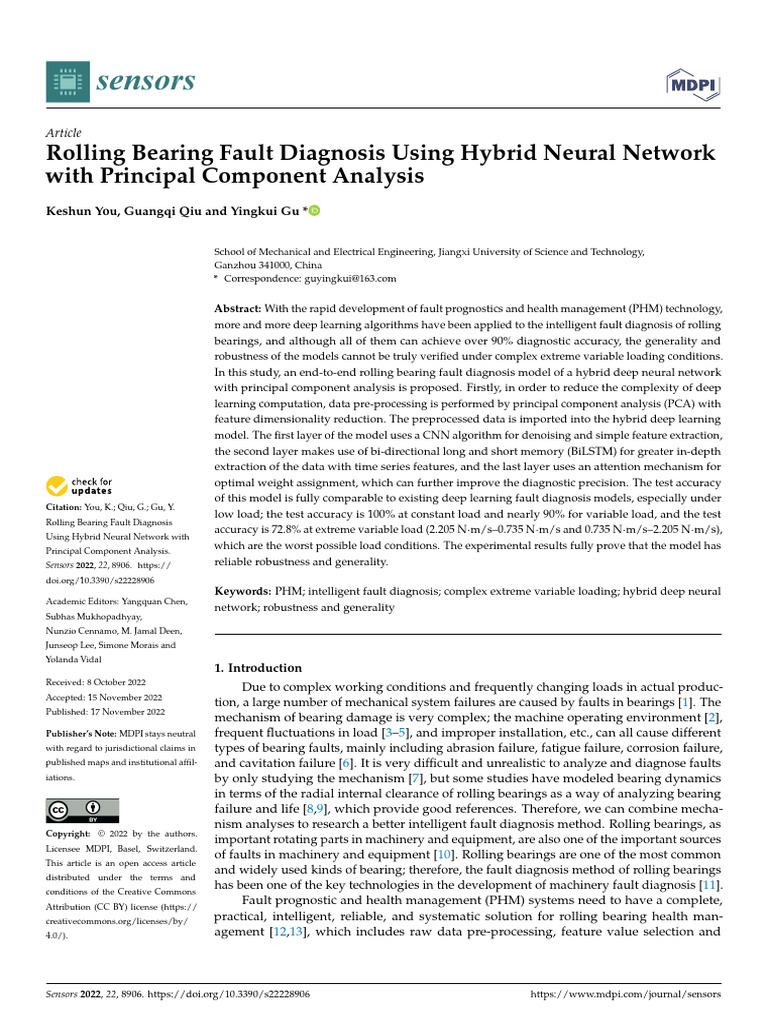Rolling Bearing Fault Diagnosis Using Hybrid Neural Network with