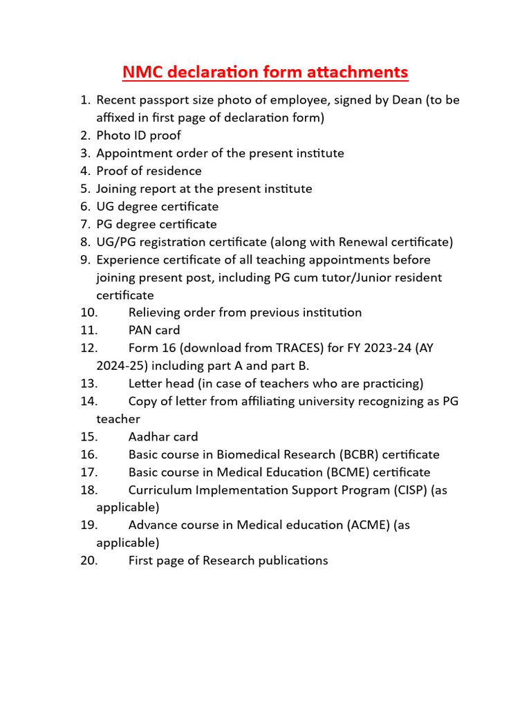 Nmc Attachments Pdf Career Growth Business