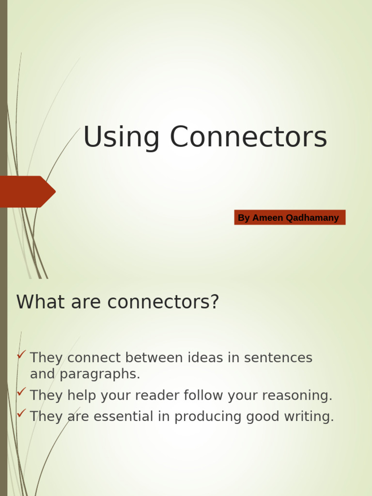 Connectors | PDF | Linguistic Morphology | Language Mechanics
