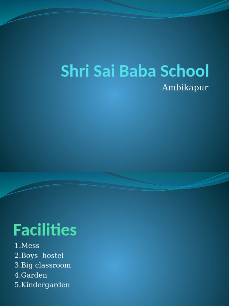 Shri Sai Baba School Pdf