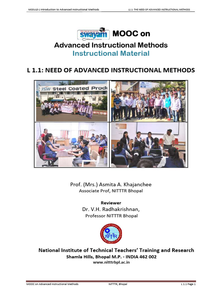 Advanced Instructional Methods | PDF | Learning | Educational Technology