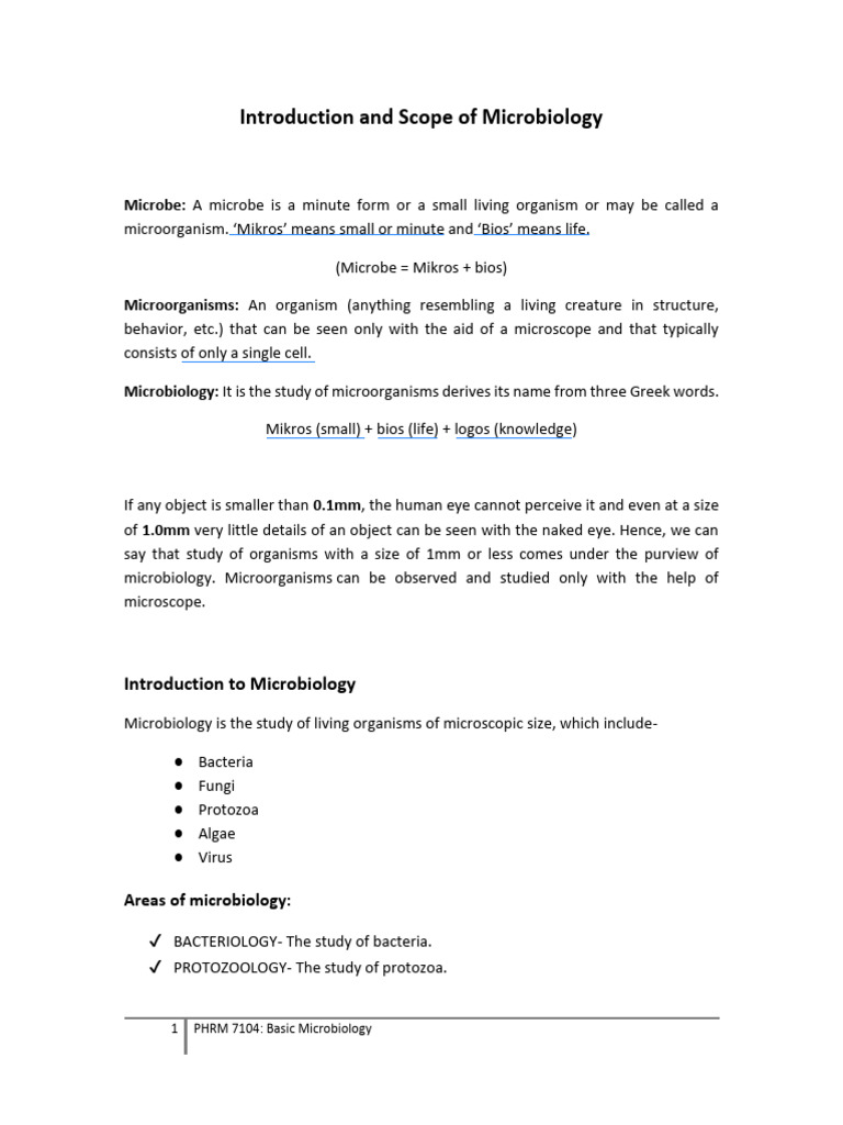 Introduction to Microbiology Basics | PDF | Microorganism | Cell (Biology)
