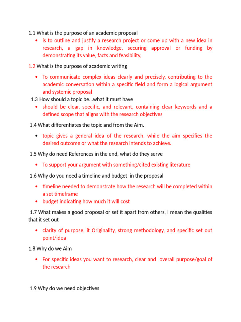 Academic Proposal Writing Guide | PDF | Polymerase Chain Reaction ...