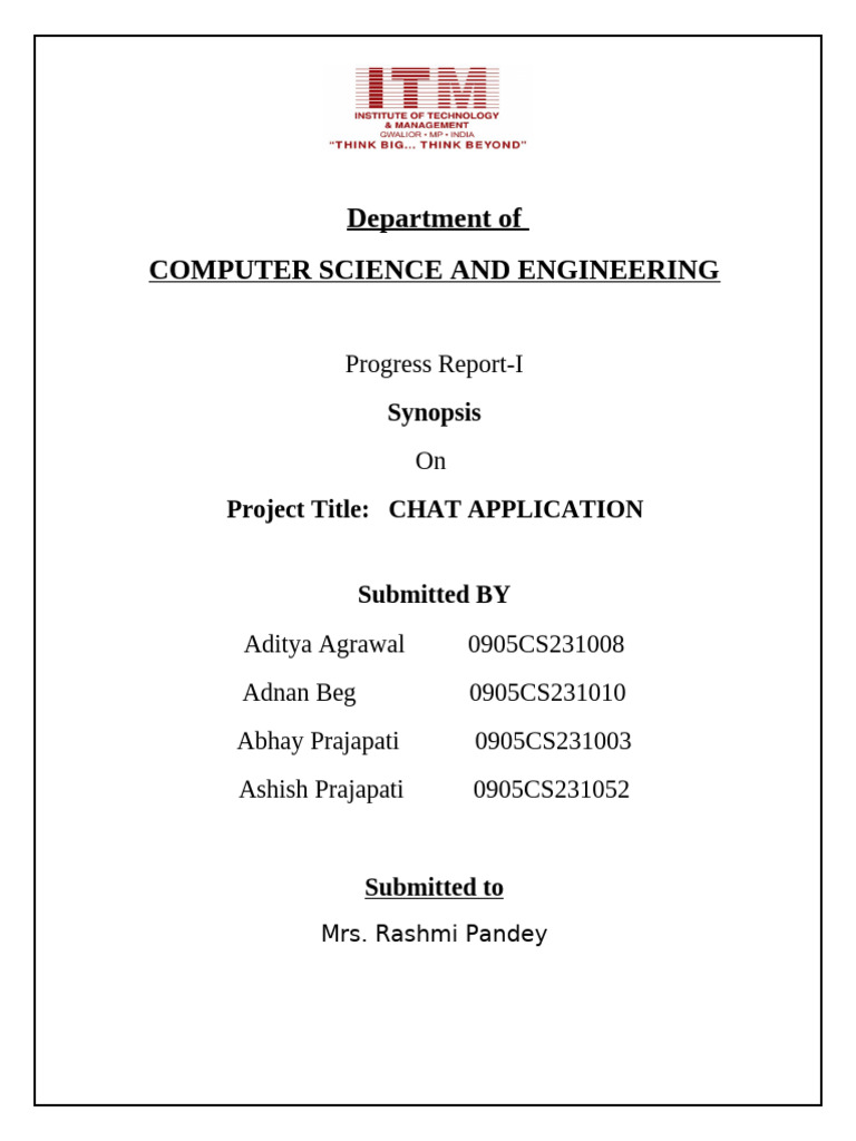 Real-Time Chat Application Project Report | PDF | Java Script | World ...