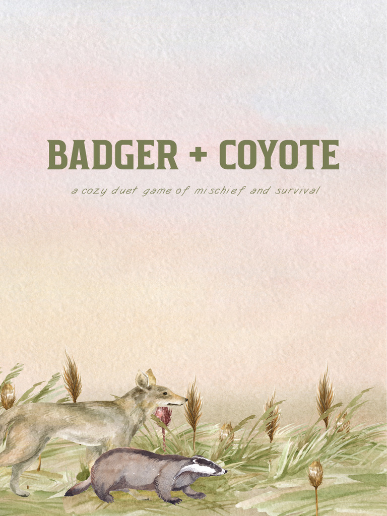Badger + Coyote: A Cozy RPG Adventure | PDF | Coyote | Predation