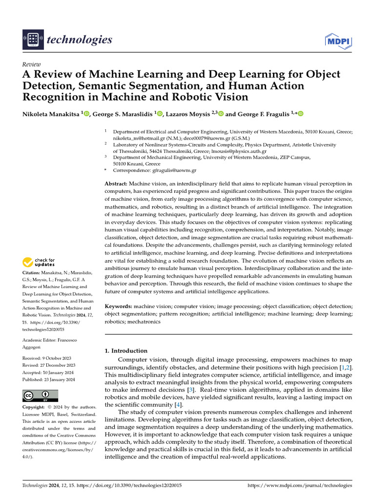 Technologies 12 00015 | PDF | Image Segmentation | Computer Vision